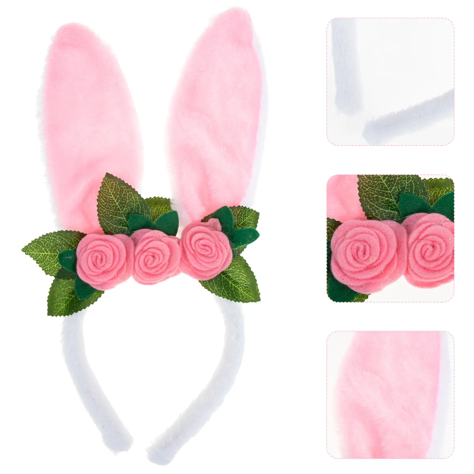 

Повязка на голову с кроличьими ушками и цветочным дизайном для детей, на Пасху, для вечеринок, милые аксессуары для волос для девочек, яркие цвета, повязка с ушками зайчика