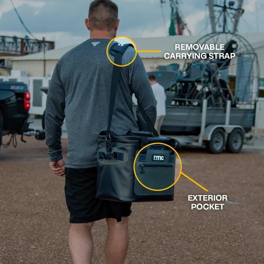 Ультрапрочный мягкий охладитель, 20-банка, изолированная сумка, портативный сундук для льда, обеда, пляжа, напитков, путешествий, кемпинга, пикника, автомобиля Tri