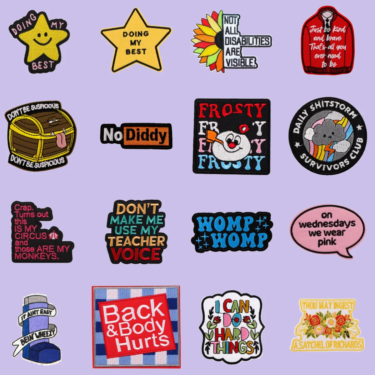 Star Quotes Embroidered Patch for Clothing Jackets Thermoadhesive Patch DIY Iron on Patch Applique Accessories Sticker