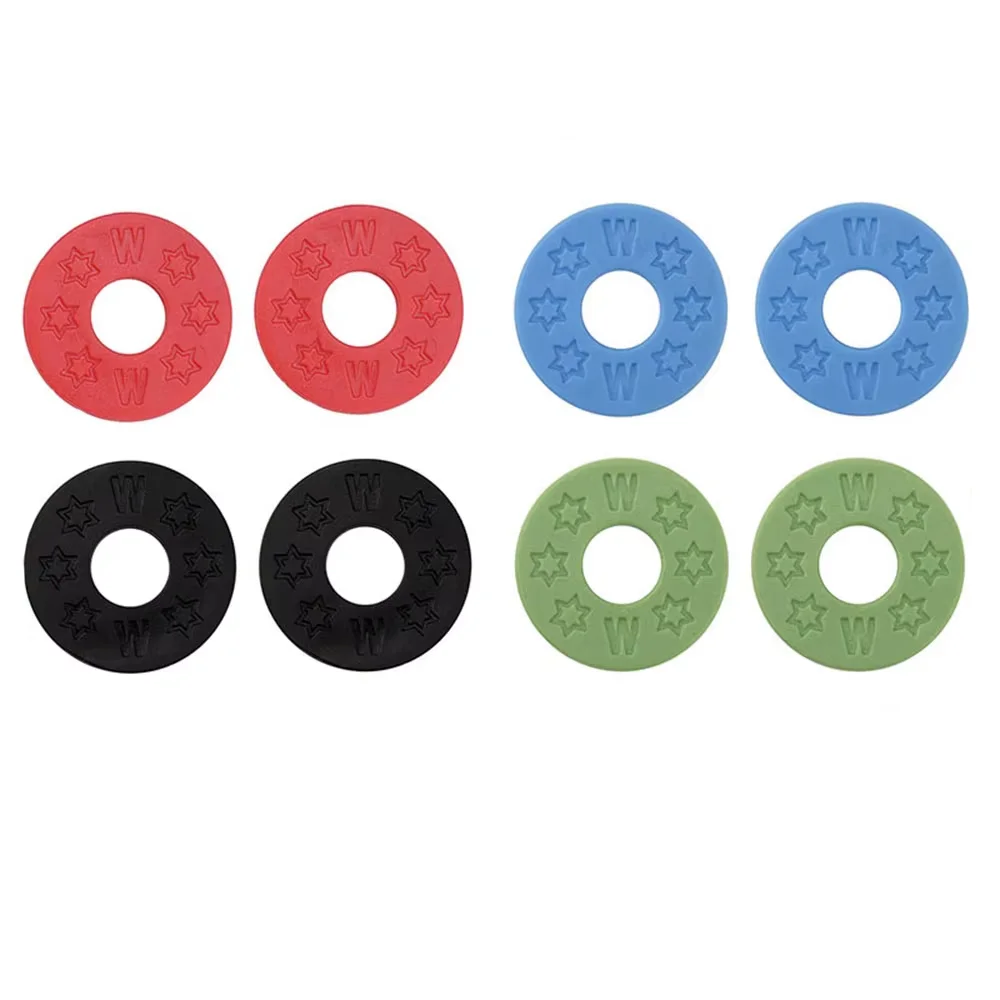 4pcs Guitar Strap Locks Silicone Rubber Strap Guitar Blocks Protector Anti Slip PE Pads for Electric, Acoustic & Bass