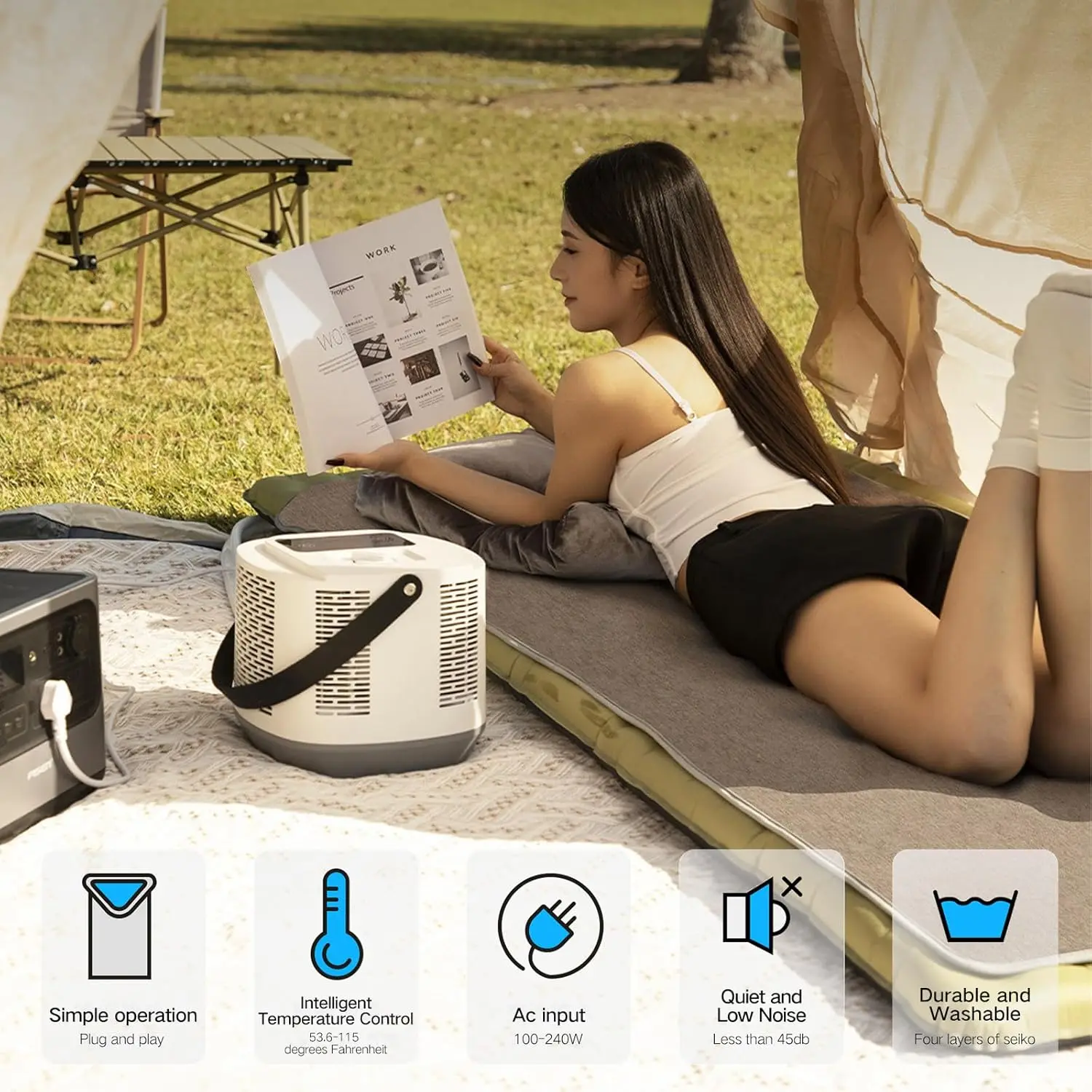 Climate Comfort For Beds, Cooling+ Heating Water Systems With Blankets For Indoor, Outdoor Tents,Driving Tours,Caravans,