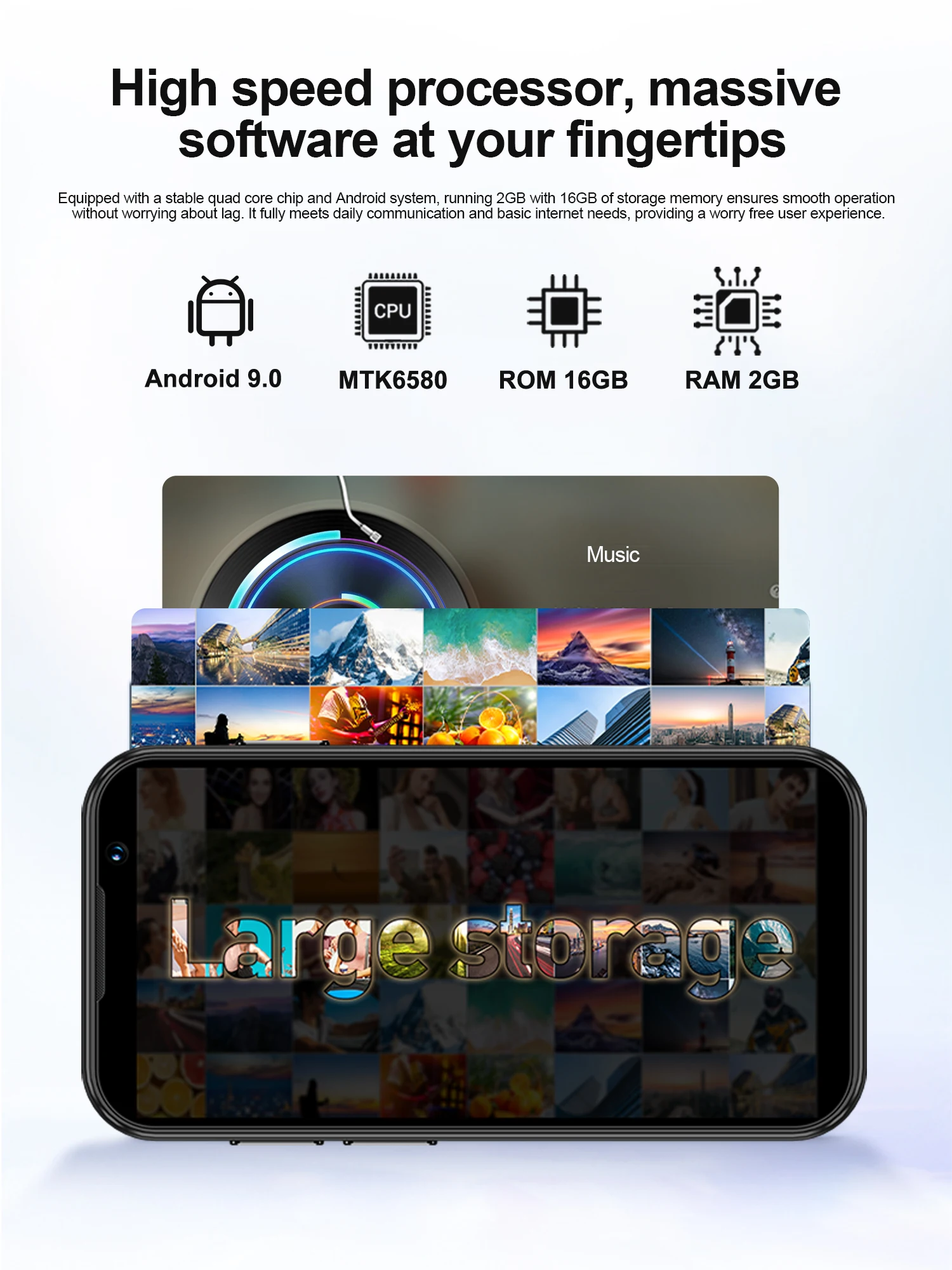 SERVO 17SE Mini Smartphone Android 9.0 2GB+16GB Dual SIM 3.0'' Screen Play Store WhatsApp GPS WiFi 3G WCDMA Small Mobile Phones