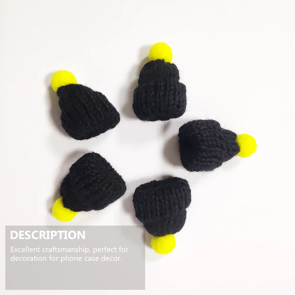 

20Pcs Mini Christmas Woollen Santa Hat Handmade Creative DIY Supplies Accessories Decor for Clothes Phone Case Bag