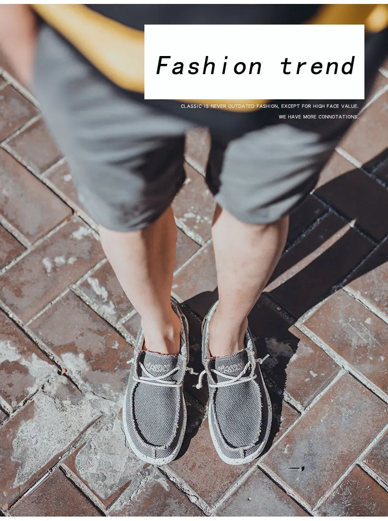 Leichte, bequeme, lässige Slip-On-Loafer aus Canvas für Herren mit weicher Sohle – ideal zum Gehen und Reisen – Detail 5