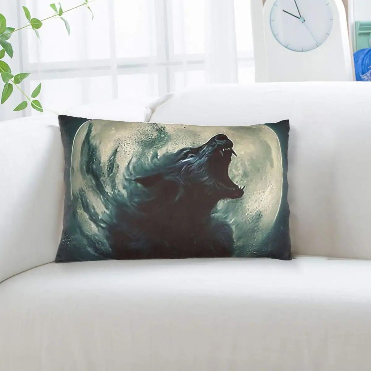 Wolfman Werewolf Curse Of The Night Moon 6 Rectangle Pillowcase Cushion Cover Decorative Bedroom Bed Home Comfort Throw Pillow