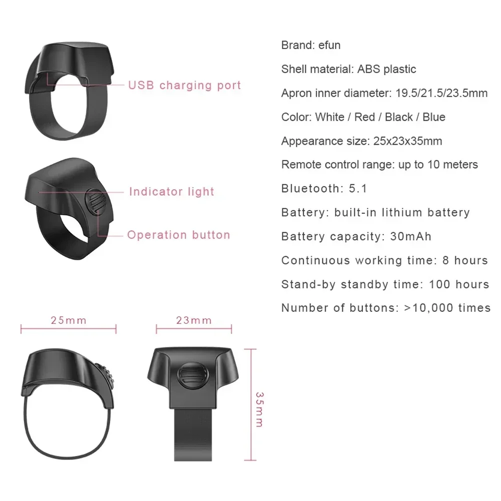 Vastleggen Momenten Draadloos Met Afstandsbediening Camera Controller Lange Control Range Eenvoudig Koppelen Compatibel Met Alle Smartphones