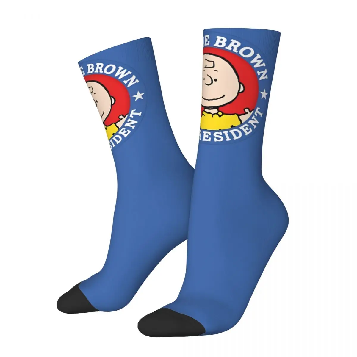 Men Socks Peanuts Charlie Brown And Snoopy Stockings Spring Fashion High Quality Socks Custom Outdoor Non Slip Socks