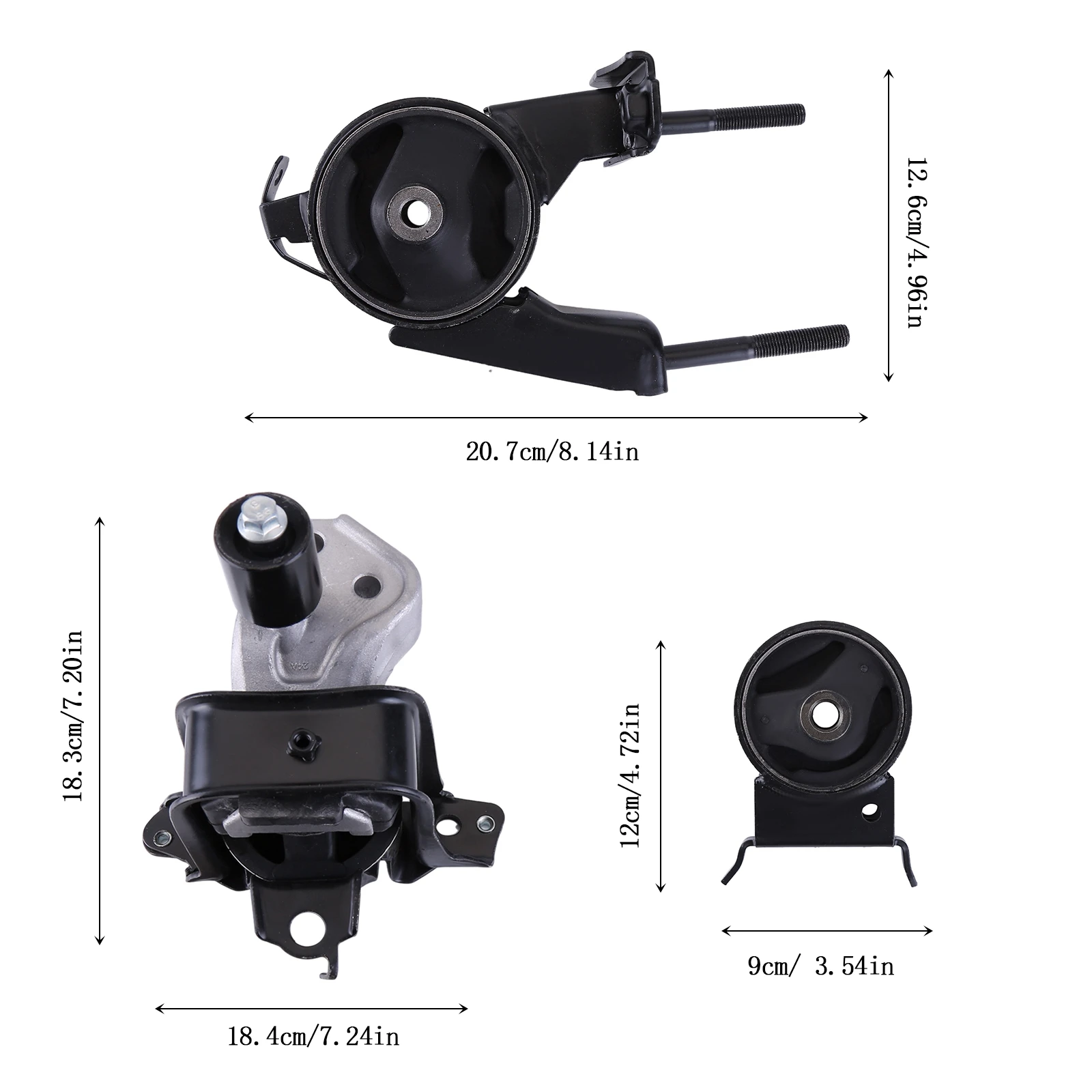 3 комплекта крепления двигателя и трансмиссии, совместимых с Scion XA / XB 1.5L 2004-2006 гг.