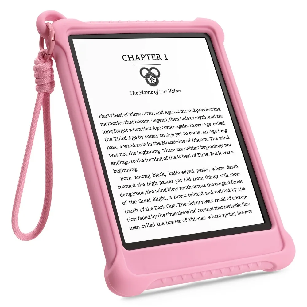 Silicone Silicone e-Reader Case Hand Strap Shockproof Protective Shell Kickstand for Kindle Paperwhite 2024 (12th Gen) 7 inch Colorsoft - Aliexpress Deal