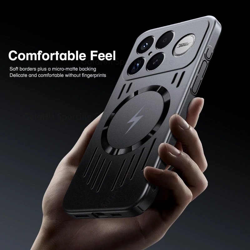 샤오미 레드미 K80 울트라 K90 프로 맥스용 마그네틱 마그세이프 호환 케이스, 레드미 K90 K80 K70 프로용 쿨링 방열 커버