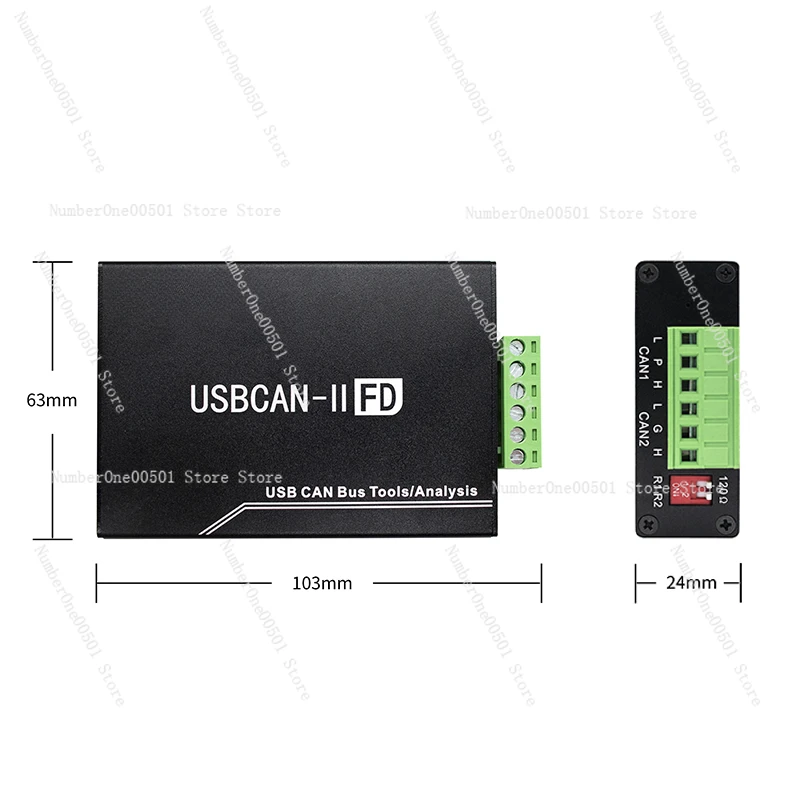 USBCAN-II FD Can Analyzer Canfd Debugging Analyzer USB To Canfd Interface CAN Bus Analyzer