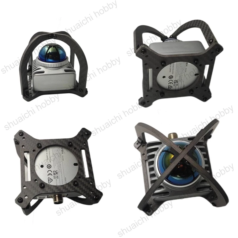 غطاء حماية من ألياف الكربون إطار حماية رادار الطائرات بدون طيار حماية متعددة الاتجاهات للاستكشاف الخارجي MID360 LiDAR