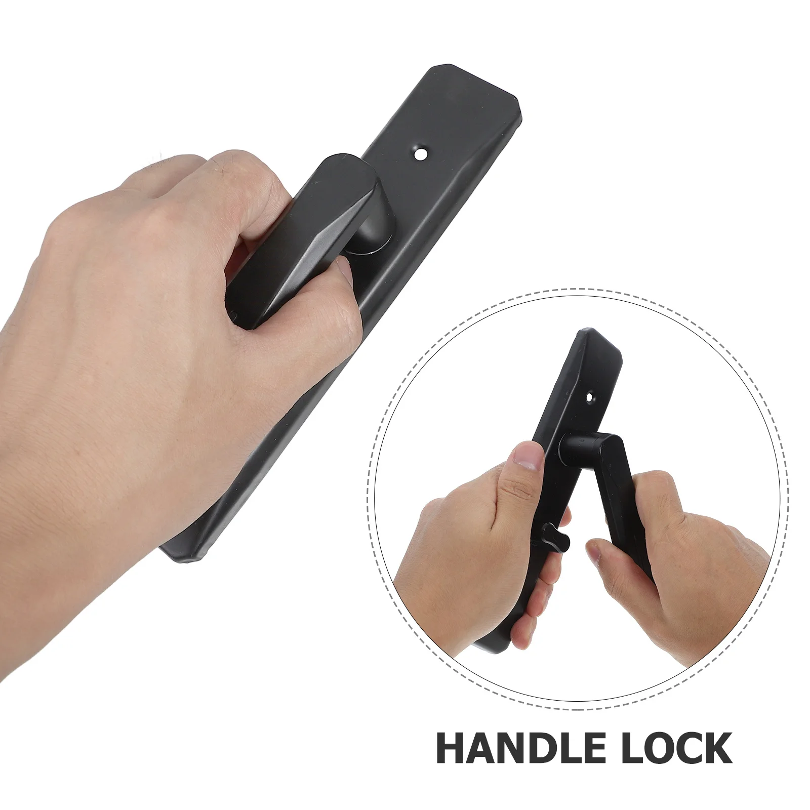 Poignée de serrure de salle de bains, levier intérieur en fer noir, loquet coulissant sans clé pour la sécurité de la vie privée, poignée de porte de grange, tempête de remplacement