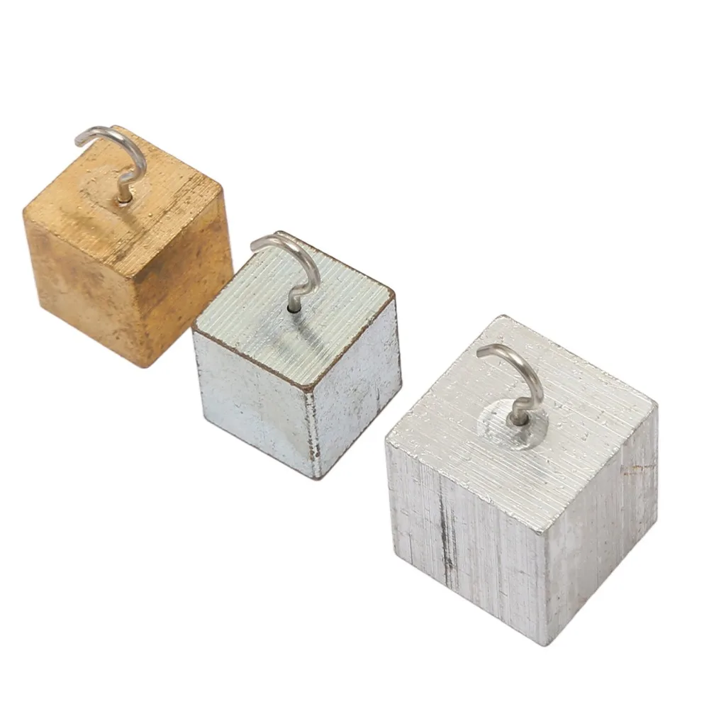 5pcs Copper Iron Aluminum Solid Wood Density Cubes Set with Storage Box Wide Application Density Cubes Standard Size