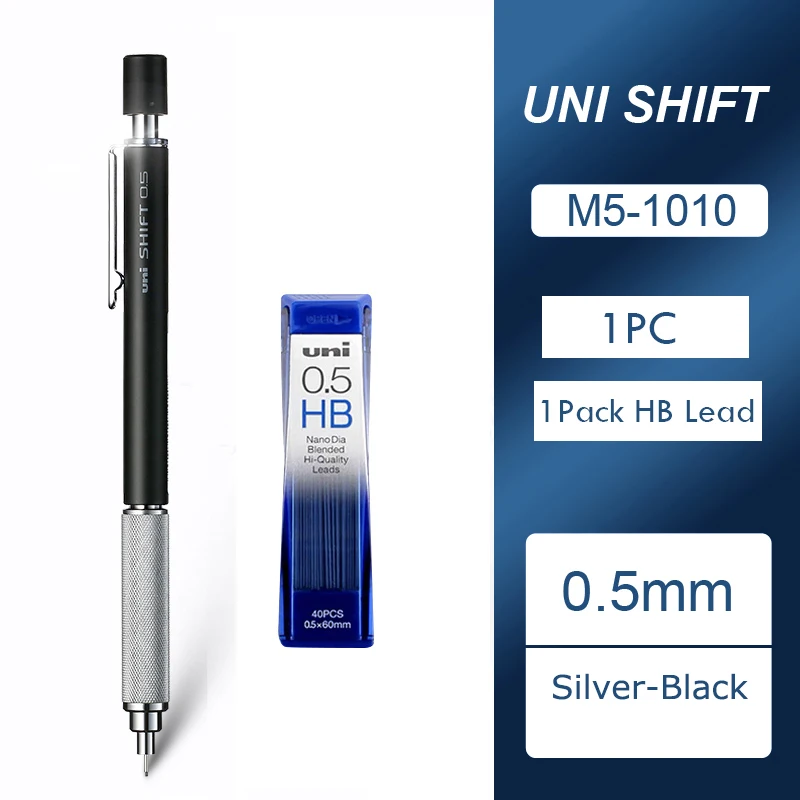 Japanisches Briefpapier 1 Stück UNI Metall-Druckbleistift SHIFT 0,3/0,4/0,5/0,7/0,9 mm Low Center of Gravity Lapiseira Professional