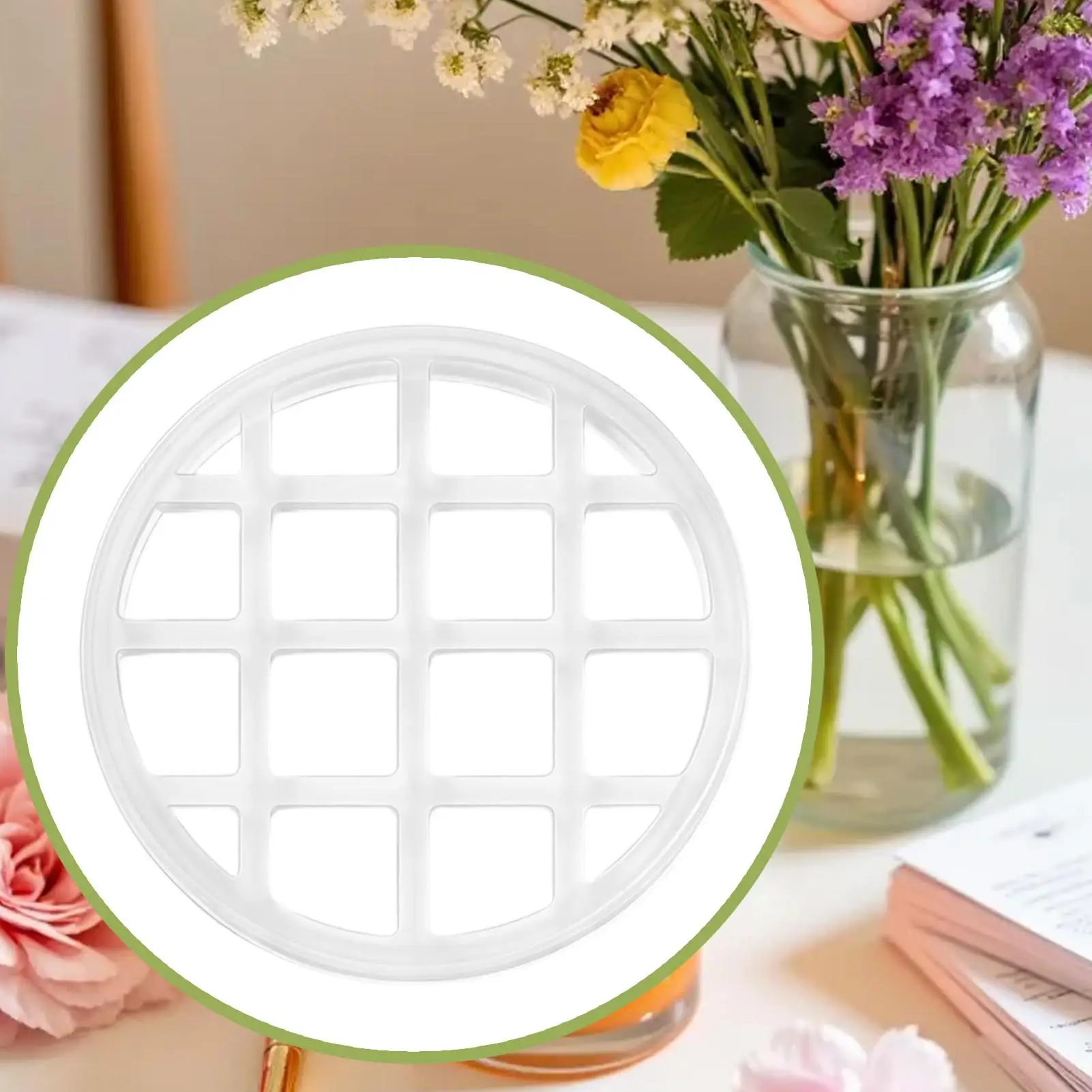Silicone Flower Arranging Grid 2Pcs Reusable Stretch Floral Flower Grid Reusable Flower Grid Small dining table decoration ﻿