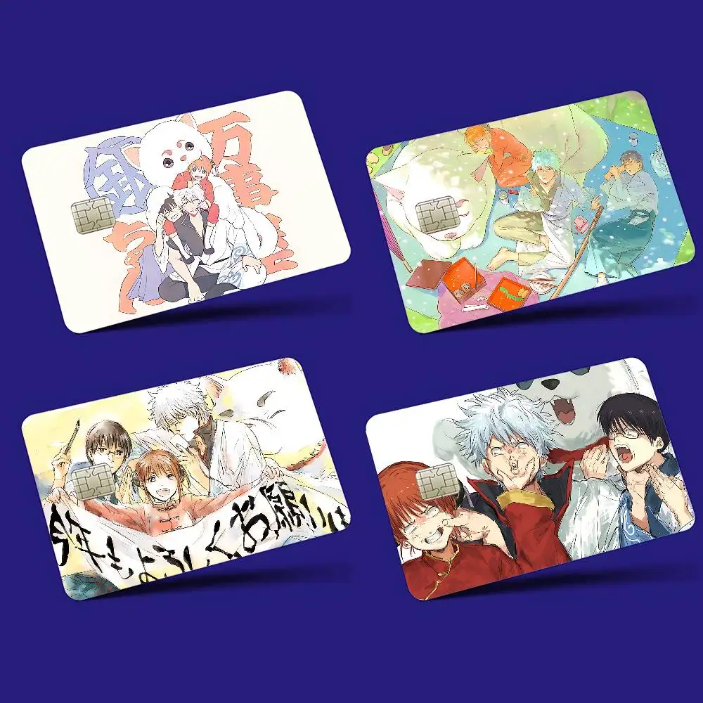 Anime G-Gintama Kreditkarten-Aufkleber, Film-Skin-Sticker, Kreditkarten-Skin-Aufkleber für Bankkarten, Bus- und U-Bahn-Karten, wasserfest.