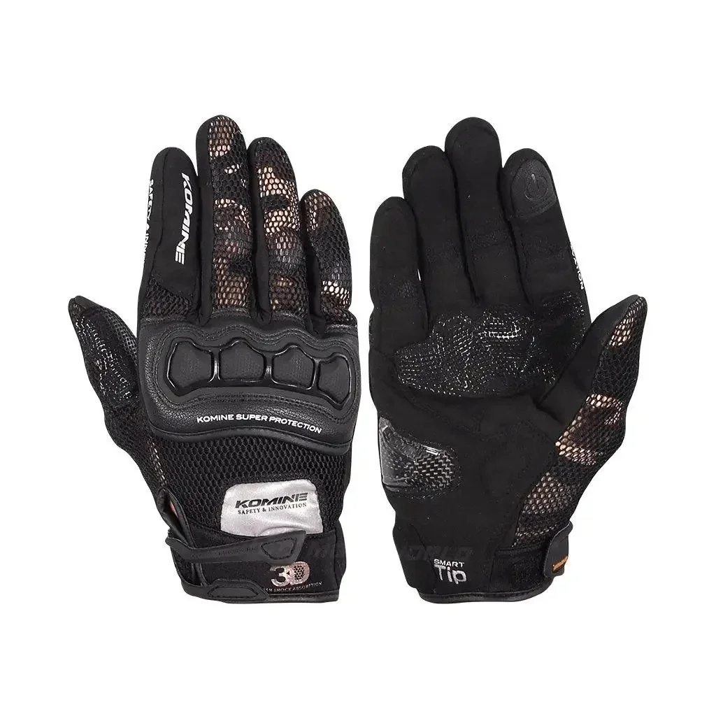 Nieuwe Bruine Camo Komine Gk 215 Zomer 3d Mesh Beschermende Motorhandschoenen Motorcross Motorfietshandschoen A