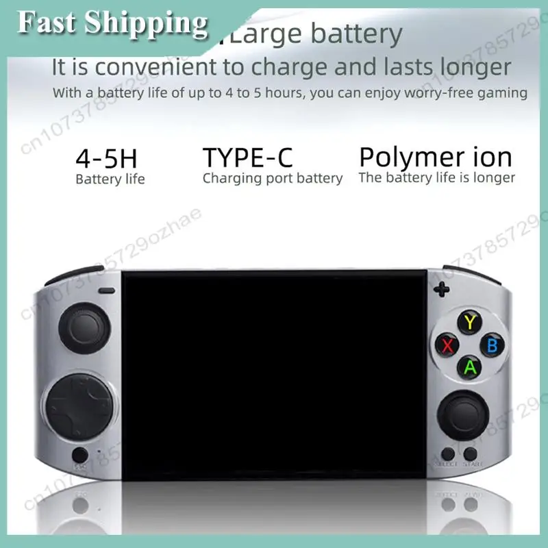 -A01R Linux OS شاشة OLED مقاس 5.1 بوصة وحدة تحكم ألعاب فيديو محمولة باليد 09 عصا تحكم ثلاثية الأبعاد تدعم أكثر من 30 محاكيات