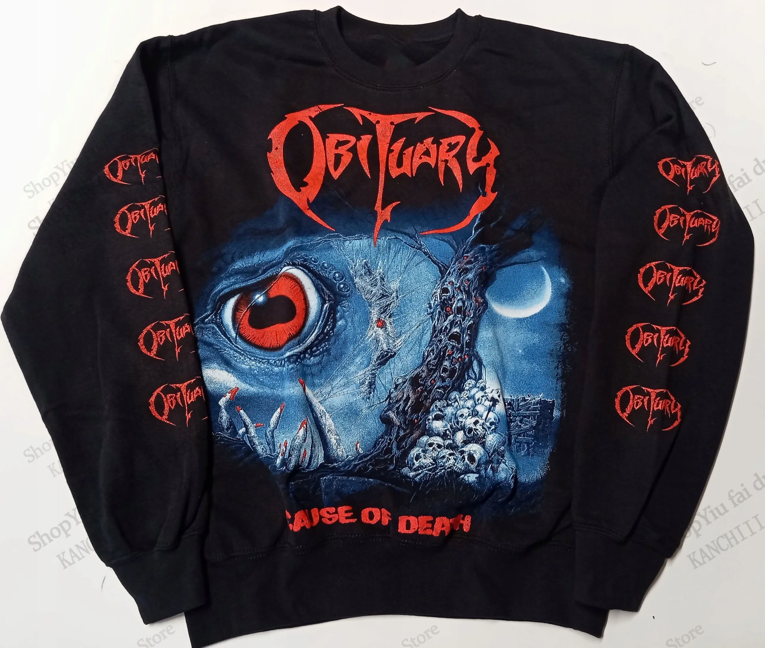 New Retro Rock Obituary Band 3D Print Long Sleeve T-Shirt Men Women Fashion Sport Hip Hop Tops Tees Men Clothing Outdoor T-Shirt