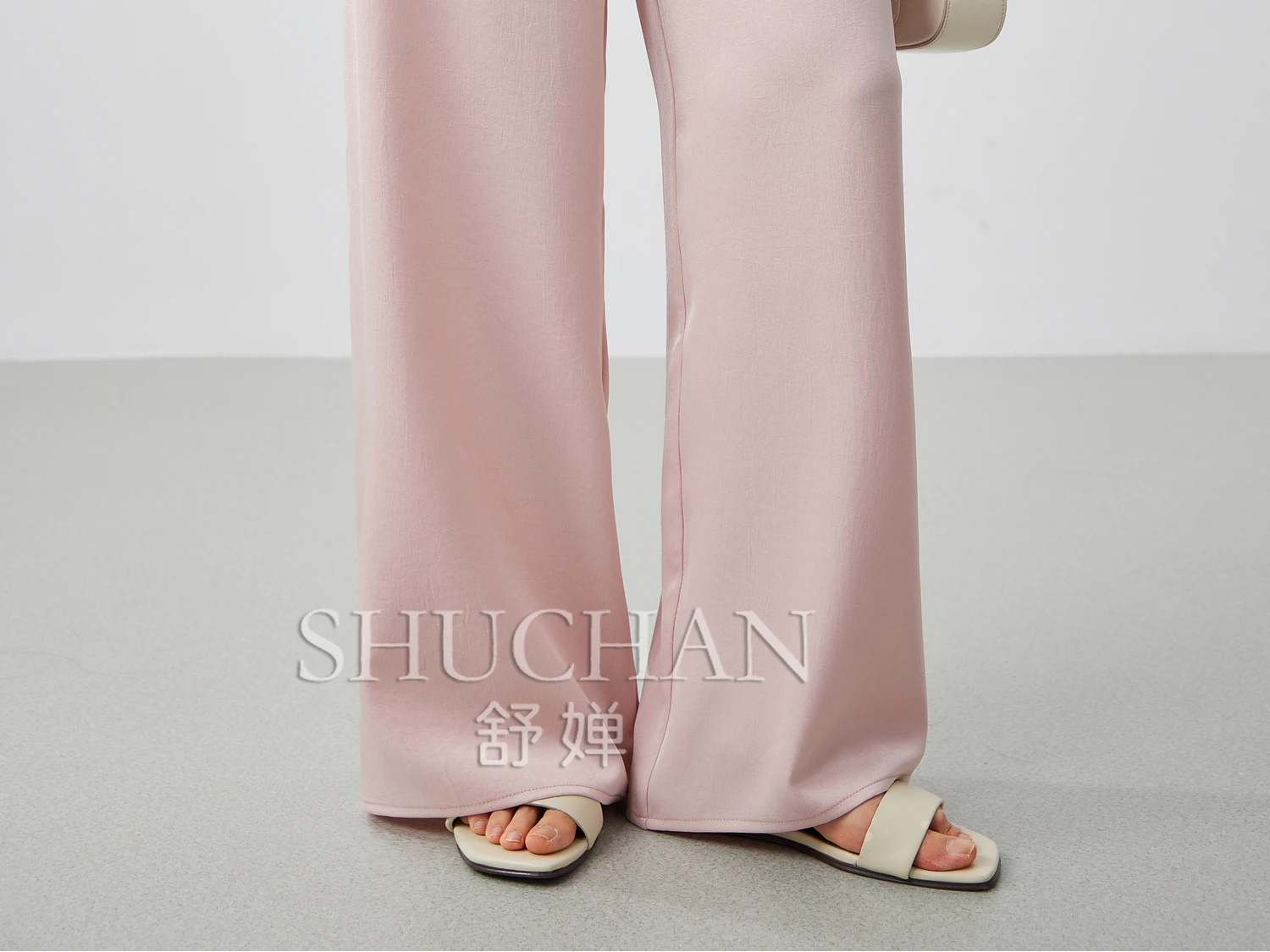 좋은 품질 25 여름 미니멀리스트 테일러링 UPF50 + 쿨 선 스크린 빠른 건조 소프트 펜던트 캐주얼 스트레이트 레그 바지 여성