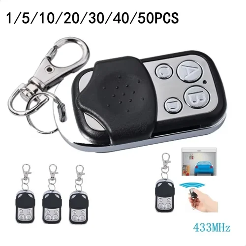 Abridor de puerta de garaje Universal de 4 botones, Control remoto, clon de 433MHZ, duplicador de código rodante de aprendizaje fijo para garaje