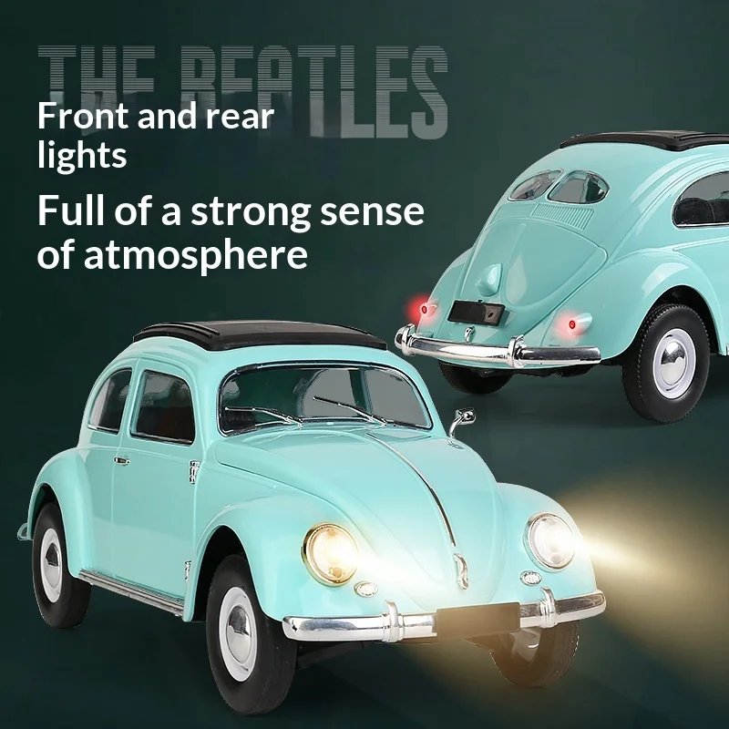 รถของเล่นบังคับวิทยุรุ่นใหม่ 1:16 D62mini จำลองรถปีนเขาแบบเต็มสเกล รถดริฟท์ รถบีทเทิลย้อนยุค รุ่นมินิ ปี 1950 พร้อมเล่น (RTR)