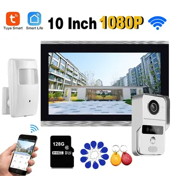 10 inch 1080P WiFi Video Intercom TUYA Smart Home APP Wireless Video Door Phone RFID Access Control System Add CCTV Surveillance