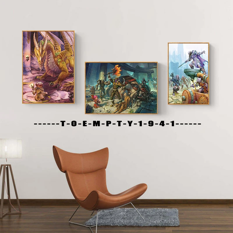 World of Warcraft Gaming Poster Canvas Prints World of Warcraft Environments Action and Adventure Wall Art Decor for Gaming Room