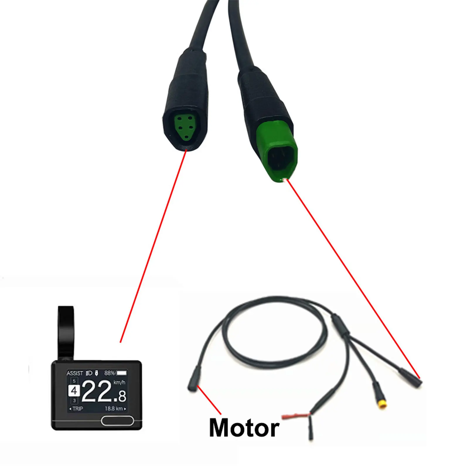 USB Programming Cable Speed Limit Release Wheel Diameter Setting for Bafang M600 M510 M500 Mid Drive Motor CAN Protocol