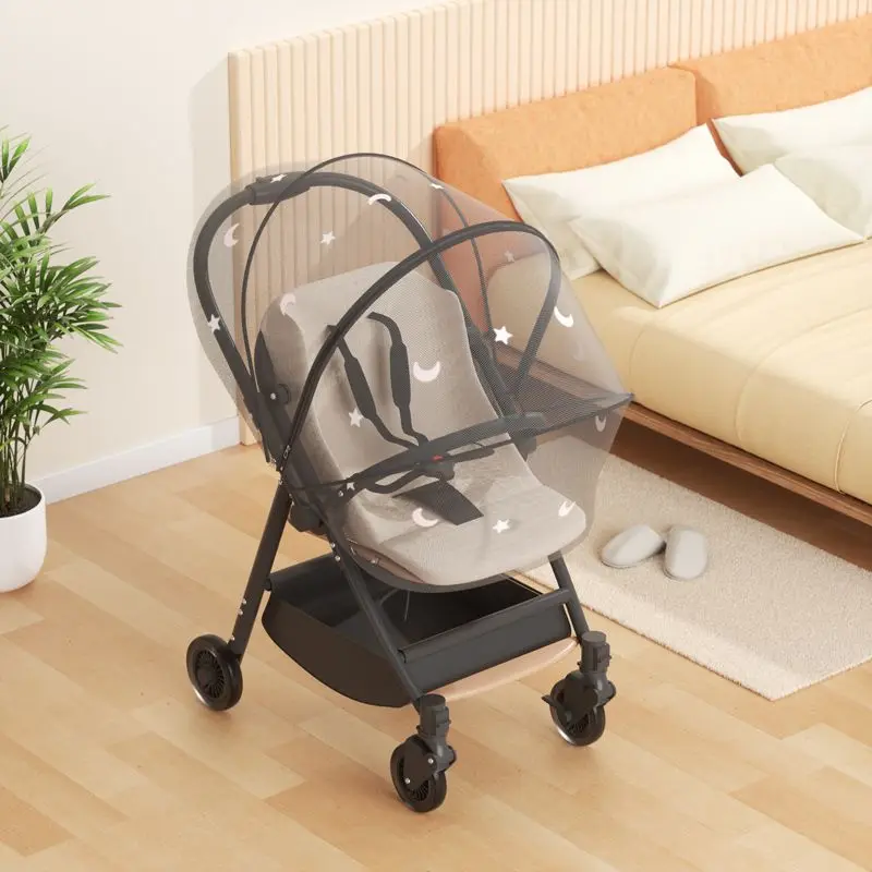 Double Zipper Baby Stroller Mosquito Net Encryption Mesh Mosquito Net Home Mosquito Net Suitable For A Variety Of Strollers