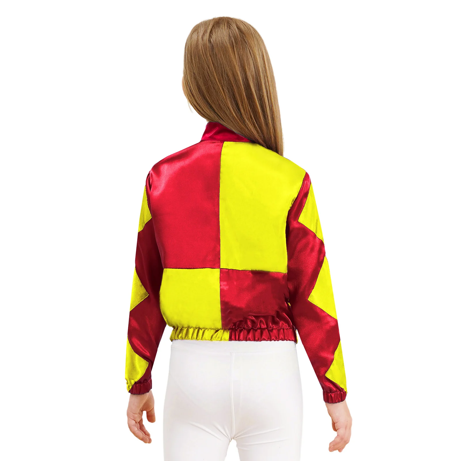 Disfraz de Halloween para niños y niñas, chaqueta de manga larga con cremallera y contraste de Color, ideal para montar a caballo, ideal para carnaval