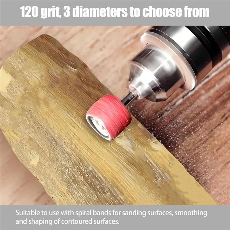 A50I 120 grana 120 pezzi manicotti abrasivi levigatrice a tamburo ossido di alluminio 132 pezzi tamburi abrasivi per set di utensili rotanti