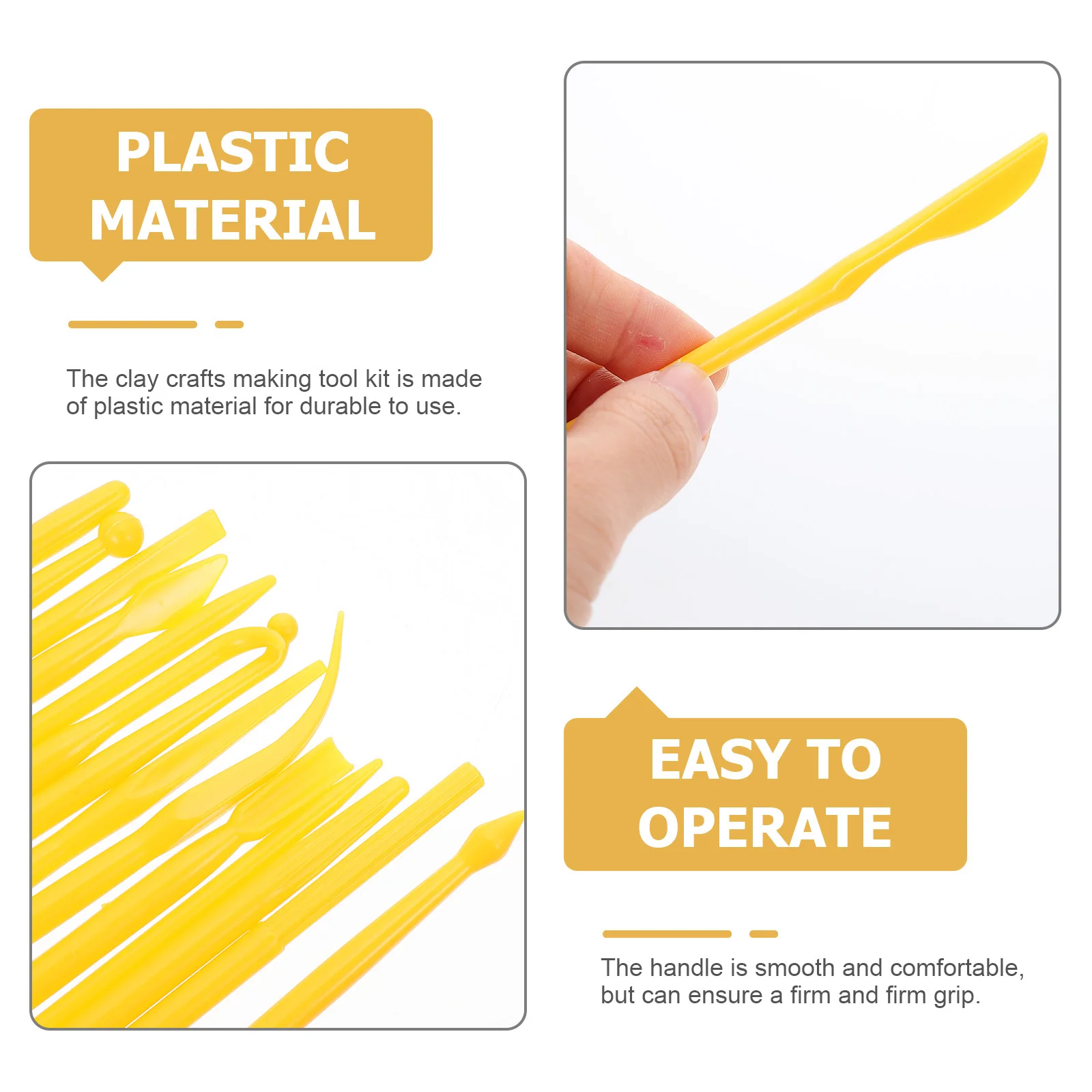 

14Pcs Clay Tools Polymer Sculpting Carving Kit DIY Pottery Modeling Carving Smoothing Craft Tools Set Pottery Making Supplies