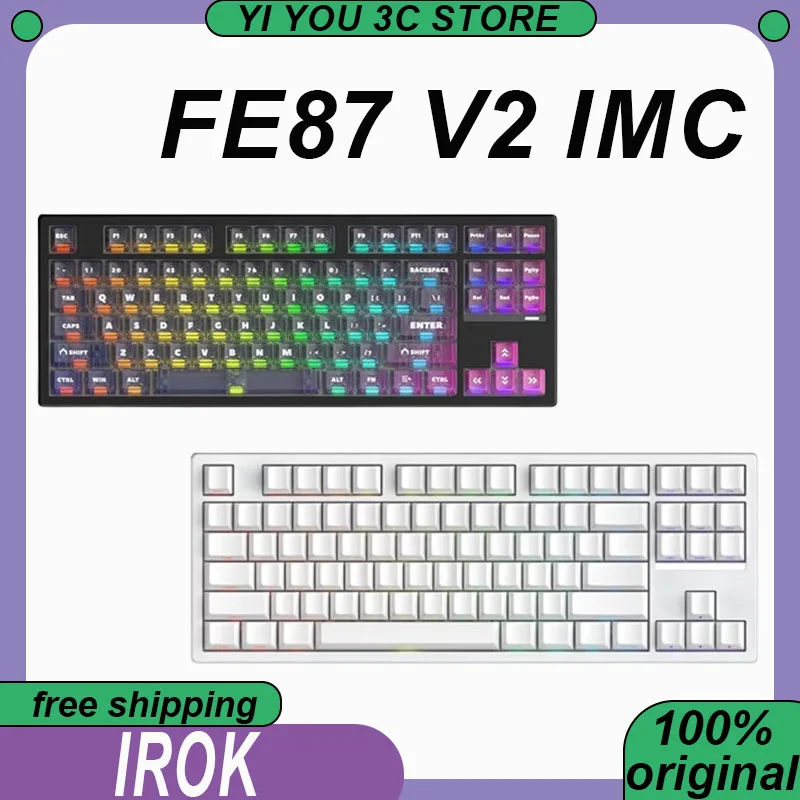 

﻿ IROK FE87 V2 IMC Wireless Tri-mode Keyboard Magnetic Axis Dual 8K 2500H+ Long-endurance 0.125ms Low Delay PC Esports Keyboards