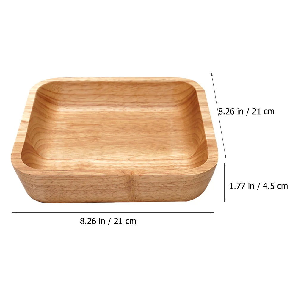 

Square Wooden Salad Bowl Multipurpose Daily Use Fruit Soup Porridge Serving Dish Kitchen Tableware Wooden Salad Bowl