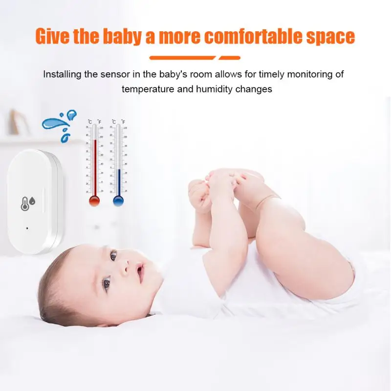 Tuya ZigBee Smart Temperature And Humidity Sensor Need Zigbee Gateway Hub Hygrometer Home Security Work With Alexa Google Home