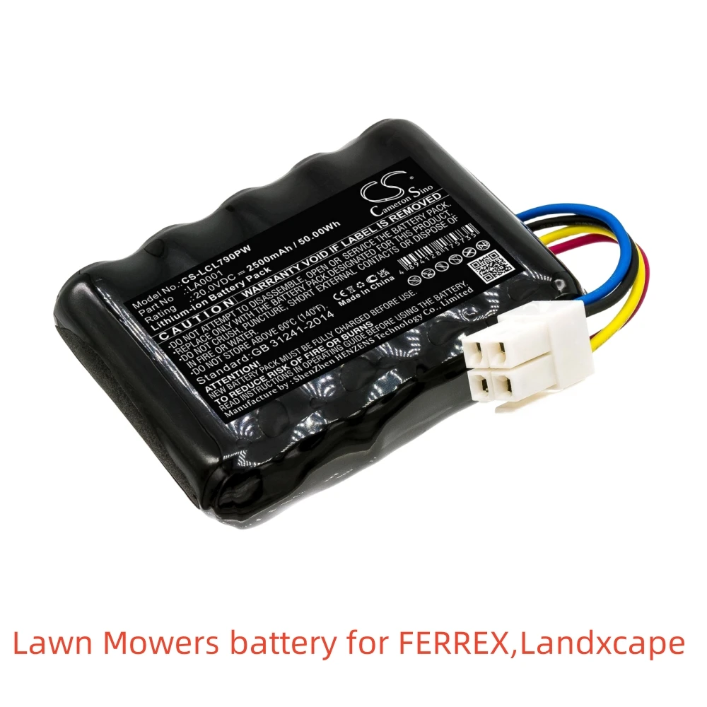 Li-ion Lawn Mowers battery for FERREX Landxcape,20.0v,2500mAh,800m2 2021 LX790i LX790 600m2 LX792 600m2 LX795 400m2 LX796 300m2