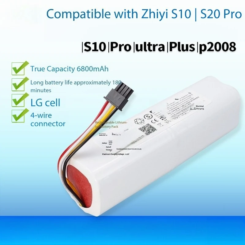 High Safety Rechargeable Replacement Battery For Dreame S10 S20 X10 S PRO PLUS Ultra S30 Robot Vacuum Cleaner Spare Component