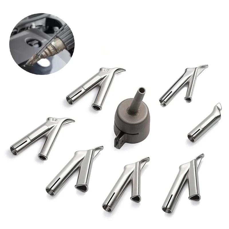 

8pcs Replacement Triangle Speed Welding Nozzles for Vinyl PVC Plastic Hot Air Weld Tip