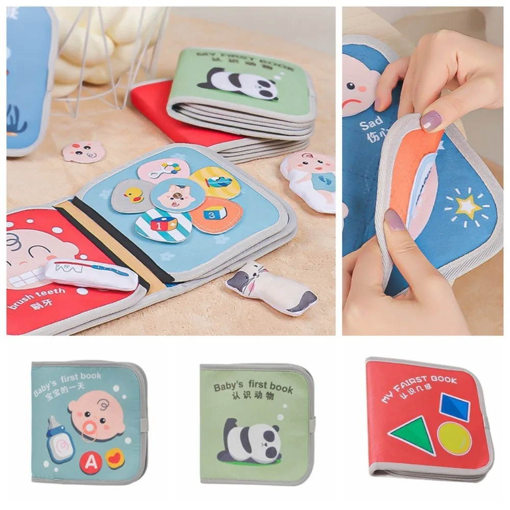 

Soft Baby Cloth Book Early Educational Stereoscopic Cloth Quiet Book Cartoon Educational Montessori Felt Cloth Book Kids Gifts
