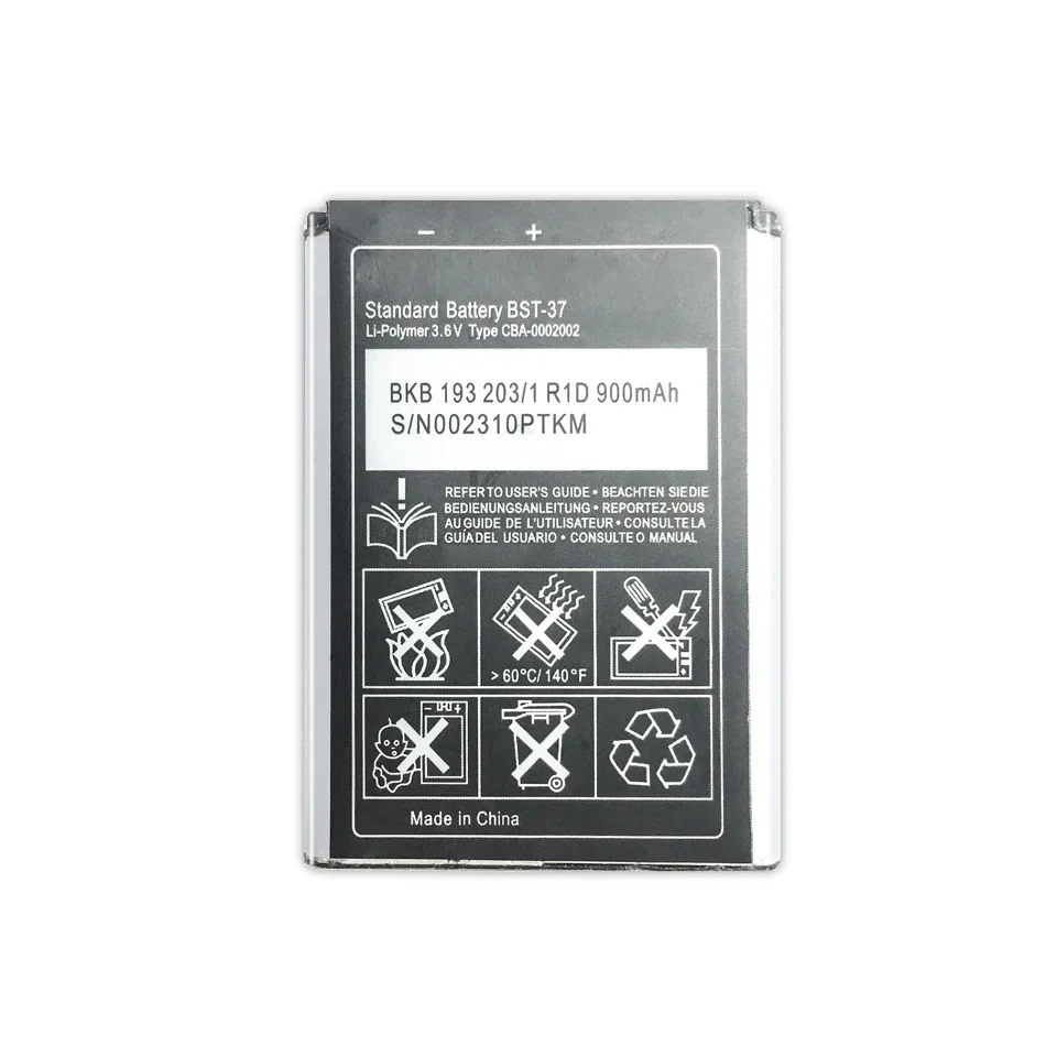 BST-37 Battery For Sony Ericsson K750 D750i W800i W810i K600 K610i K200i K220i W810C W700C W710C W550C J100i T280i V600