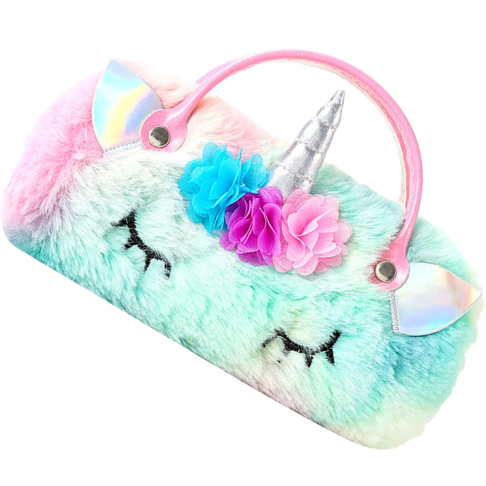 

Portable Glasses Bag Handheld Eyeglass Case for Girls Unicorn Sunglasses Plush Kids Child Storage