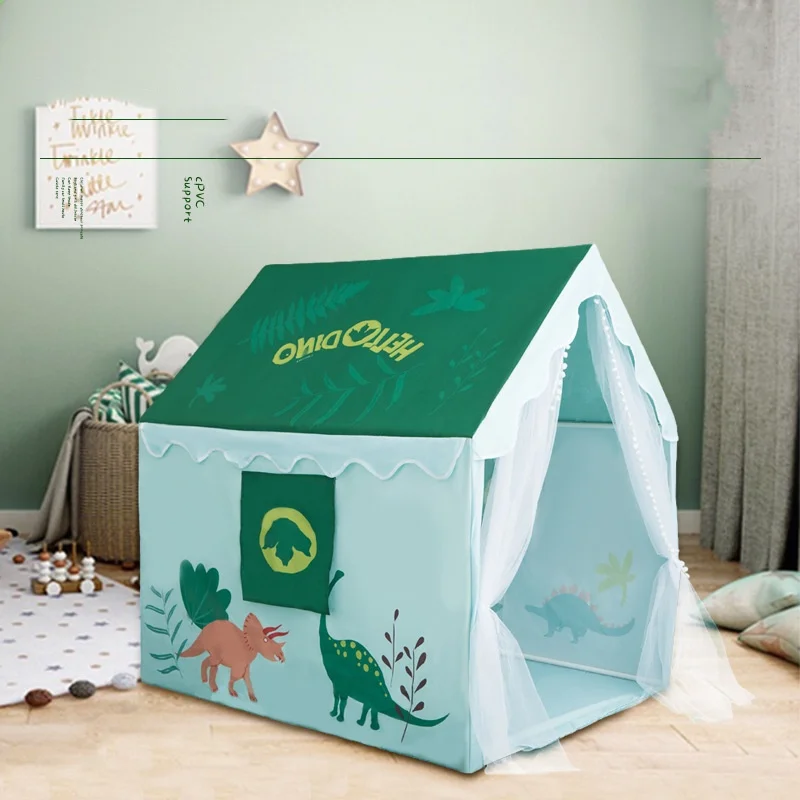 Grande maison de jeu pliante avec fenêtre pour enfants, château de dinosaure, tente pour bébé, cadeau de Noël pour fille et garçon