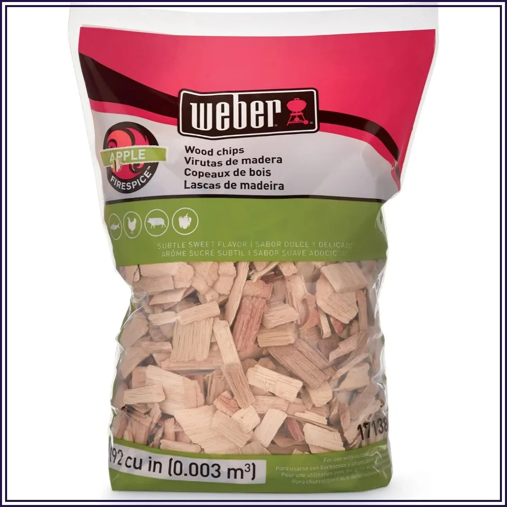 Apfelholzspäne zum Räuchern, 2 lb – Süßer Geschmack für BBQ-Grillen, Rind, Lamm, Geflügel, Schwein & Fisch