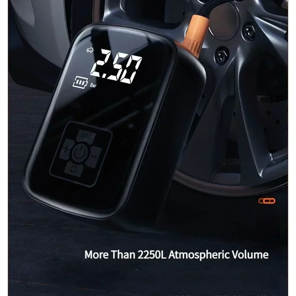 

Насос для автомобильных шин, беспроводной автомобильный воздушный компрессор, электрический насос для накачивания шин, автомобильный компрессор, цифровой шар для шин, многофункциональный