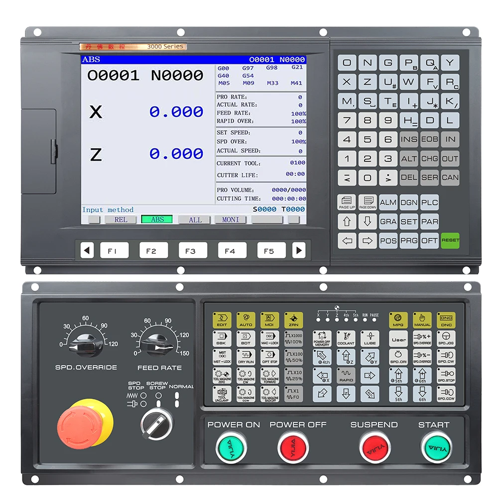 High Quality Lathe CNC Controller 2 Axis PLC Control System Kit Supports Electric Tool Holder Similar To GSK Control Panel