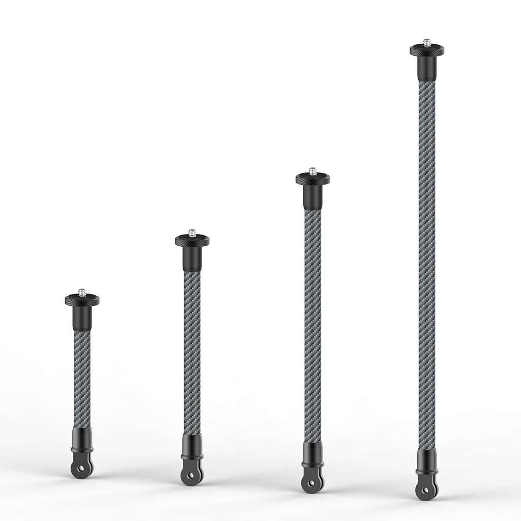 Action Camera Carbon Fiber Extension Pole Stick 1/4'' Screw Stabilizer Rod Monopod for Insta360X4 for Gopro Hero 13 Sport Camera
