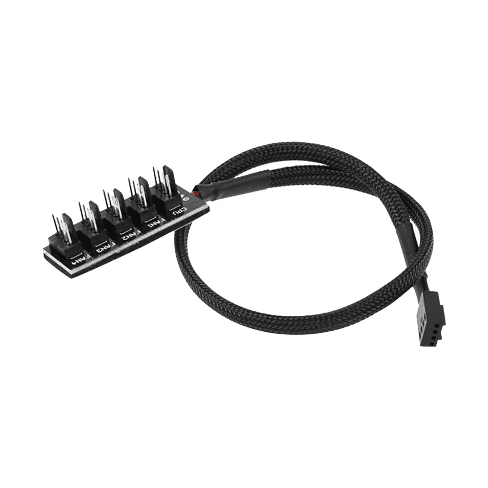 

Brand-new PWM Fan Hub, PC CPU Cooling 4 PIN Fan Power Cable Hub Splitter Adapter Desktop Computer Cooler Case Fans 1 to 5 Way