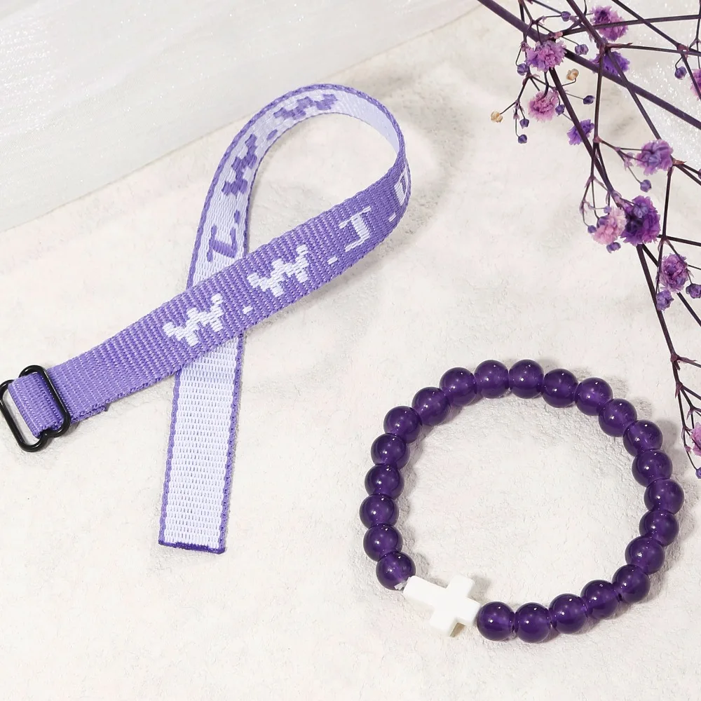 -Pulseras Wwjd inspiradoras de cuerda trenzada, juego de pulseras de cuerda trenzada, con Cruz, 2 piezas